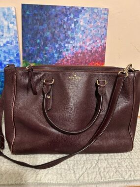 Kate Spade Burgundy Crossbody Satchel